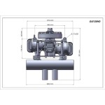 Ventas calientes DLE120HD Drone Engine 7.2kw Generador de electricidad híbrido refrigerado por agua Motor de gasolina Kit eléctrico